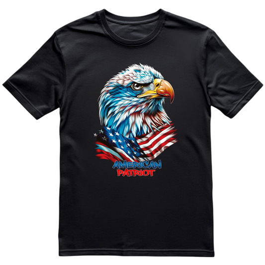 American Patriot T-Shirt – Bald Eagle and USA Flag