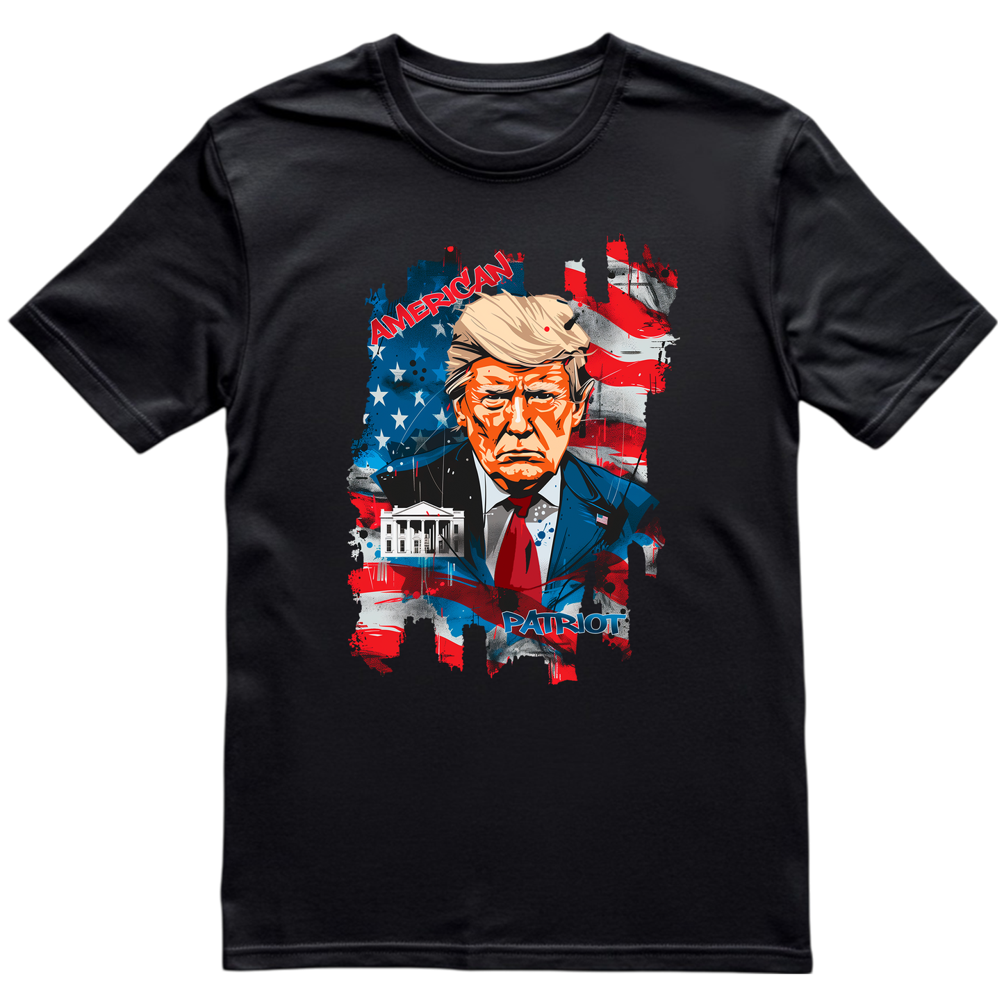 American Patriot T-Shirt – USA Flag and Donald Trump