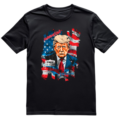 American Patriot T-Shirt – USA Flag and Donald Trump