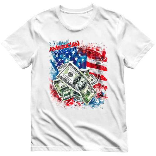 American Patriot Money T-Shirt – USA Flag and Dollar