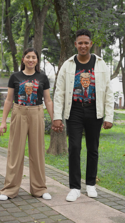 American Patriot T-Shirt – USA Flag and Donald Trump