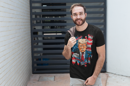 American Patriot T-Shirt – USA Flag and Donald Trump