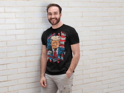 American Patriot T-Shirt – USA Flag and Donald Trump