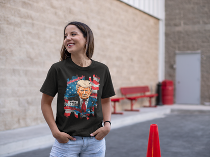 American Patriot T-Shirt – USA Flag and Donald Trump